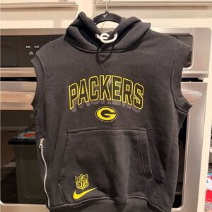 Packers Sleeveless Hoodie - Black and Yellow